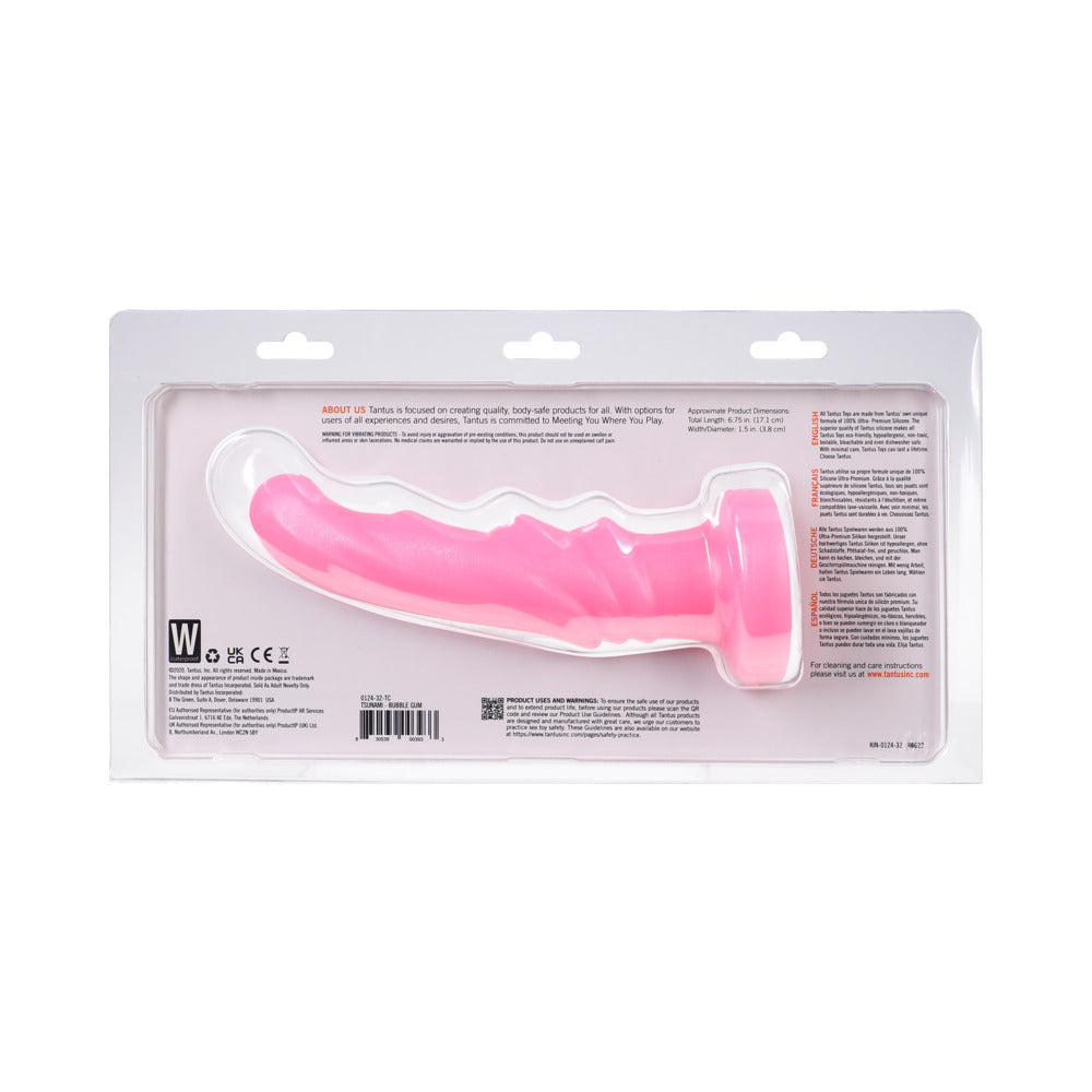 TANTUS - TSUNAMI VIBRATING G-SPOT DILDO BUBBLE GUM (CLAMSHELL)