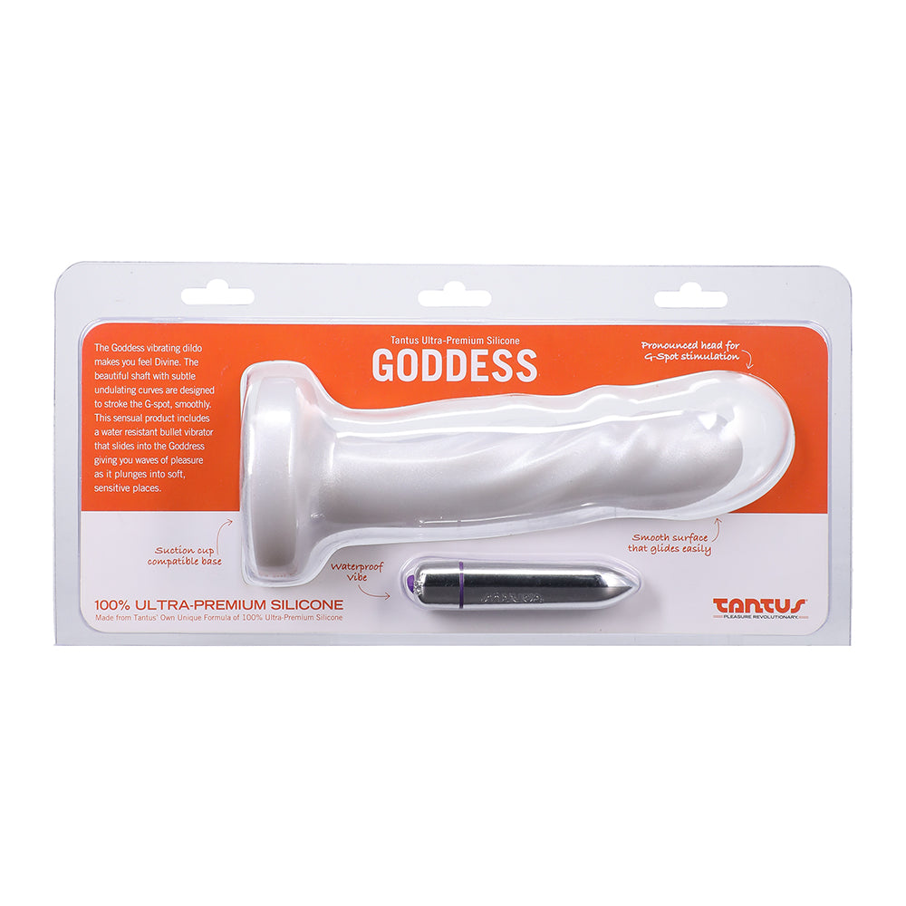 TANTUS - GODDESS VIBRATING 6.25 IN. DILDO PEARL