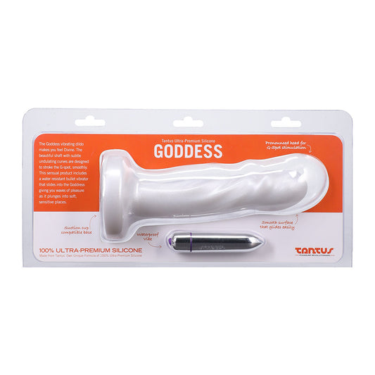TANTUS - GODDESS VIBRATING 6.25 IN. DILDO PEARL