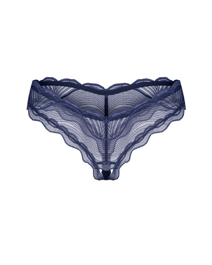 OBSESSIVE - NIGHTLY BLUE CROTCHLESS THONG M/L