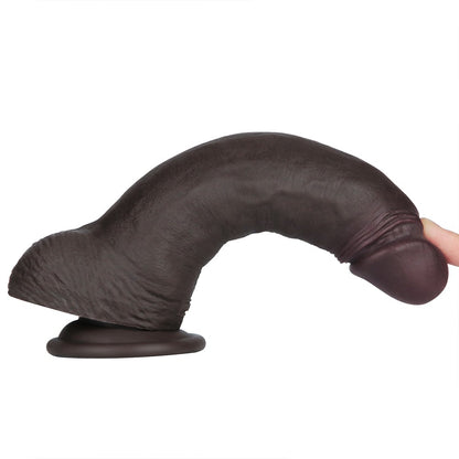 LOVETOY - 8.5'' SLIDING SKIN PRO II DUAL LAYER SILICONE DONG (BLACK)