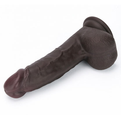 LOVETOY - 8'' SLIDING SKIN PRO II DUAL LAYER SILICONE DONG (BLACK)