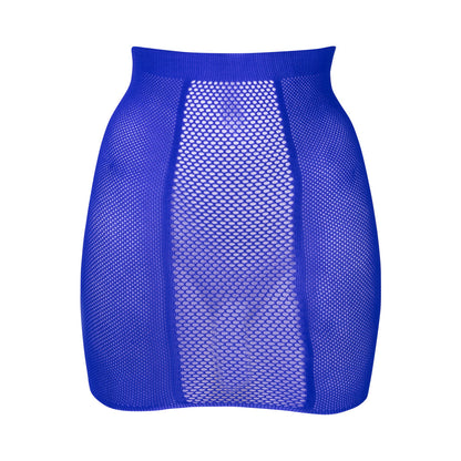 LE DESIR BLISS HIGH-WAIST FISHNET SKIRT BLUE O/S