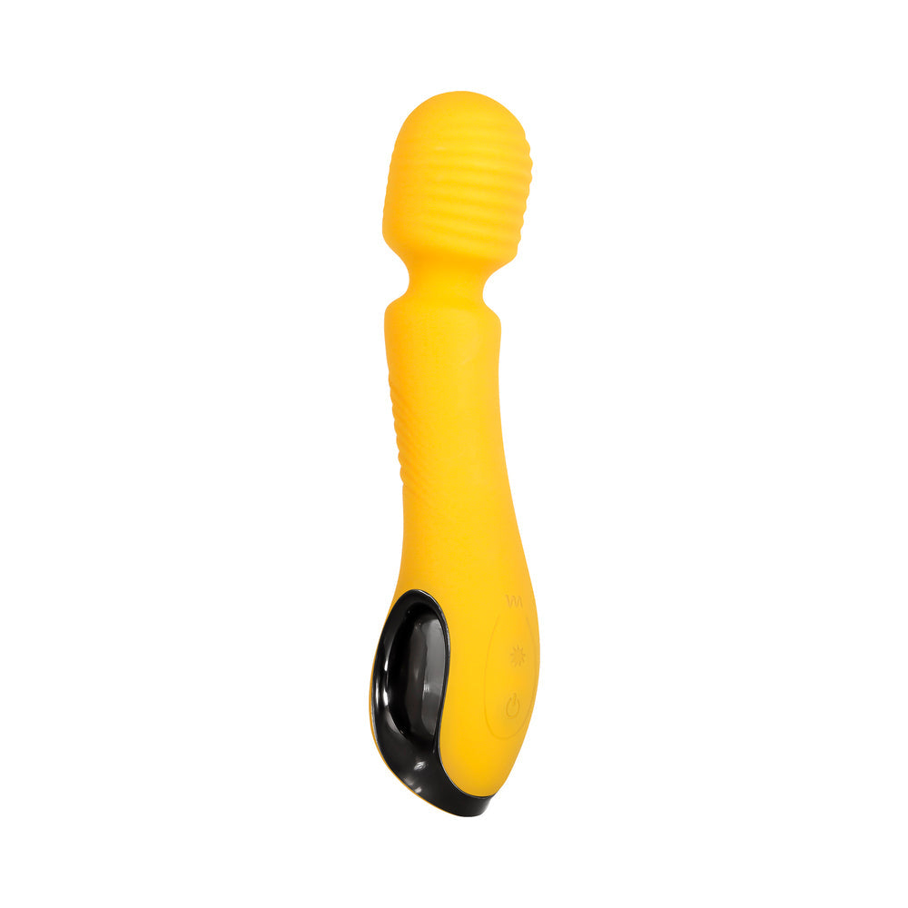 EVOLVED BUTTERCUP RECHARGEABLE SILICONE WAND VIBRATOR YELLOW