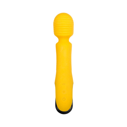 EVOLVED - BUTTERCUP RECHARGEABLE SILICONE WAND VIBRATOR YELLOW