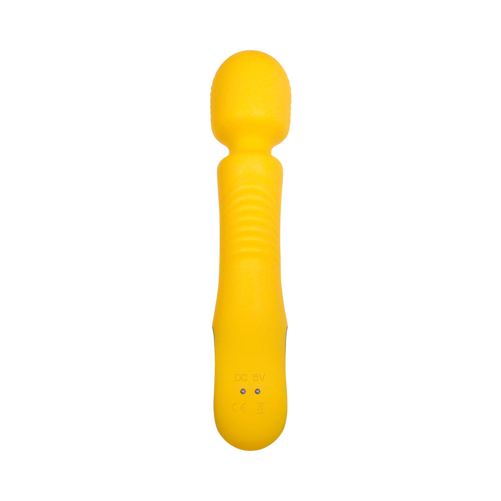 EVOLVED BUTTERCUP RECHARGEABLE SILICONE WAND VIBRATOR YELLOW