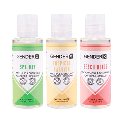 GENDER X - LUBRICANTE CON SABOR PACK DE 3 TAMAÑO VIAJE