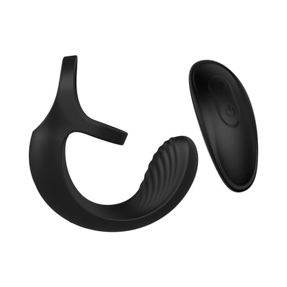 ZERO TOLERANCE - VIBRATING BALL CRADLE RECHARGEABLE REMOTE-CONTROLLED SILICONE COCKRING BLACK