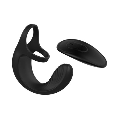 ZERO TOLERANCE VIBRATING BALL CRADLE RECHARGEABLE REMOTE-CONTROLLED SILICONE COCKRING BLACK