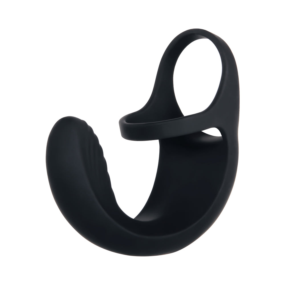 ZERO TOLERANCE VIBRATING BALL CRADLE RECHARGEABLE REMOTE-CONTROLLED SILICONE COCKRING BLACK
