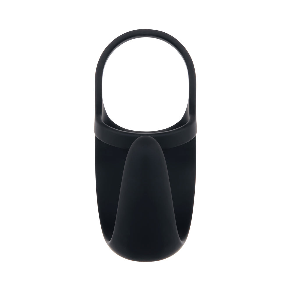 ZERO TOLERANCE - VIBRATING BALL CRADLE RECHARGEABLE REMOTE-CONTROLLED SILICONE COCKRING BLACK