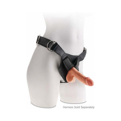PIPEDREAM - KING COCK PLUS 6.5 IN. TRIPLE DENSITY COCK WITH BALLS REALISTIC SUCTION CUP DILDO TAN