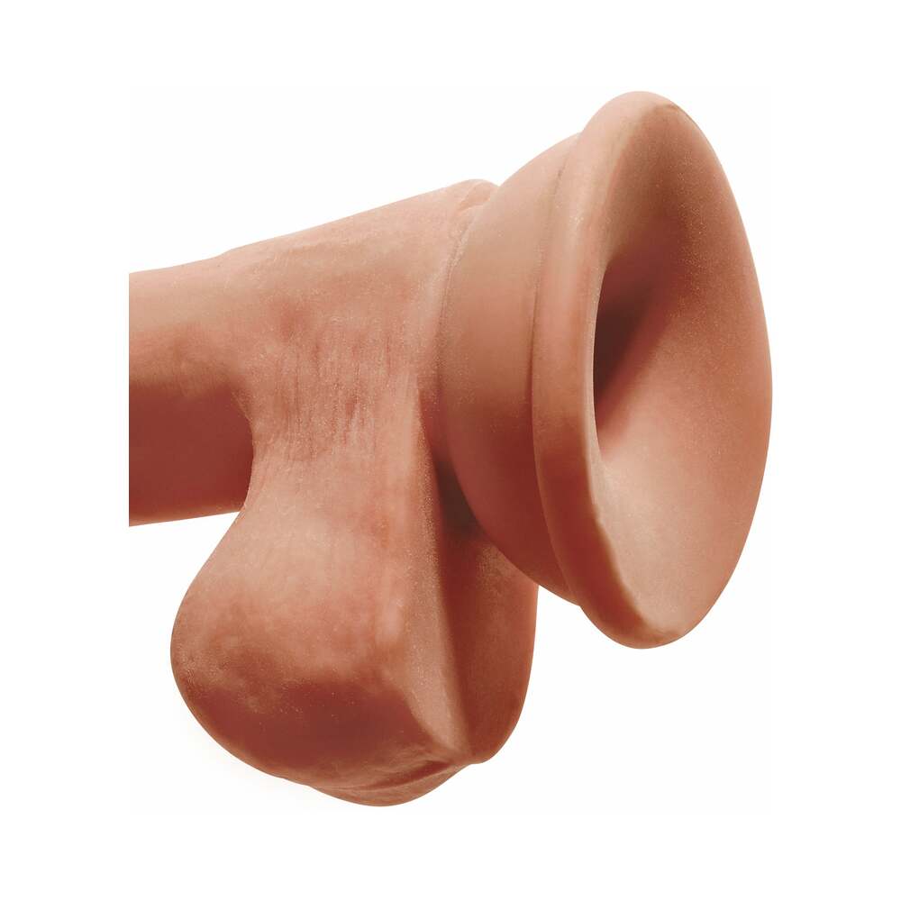 PIPEDREAM - KING COCK PLUS 6.5 IN. TRIPLE DENSITY COCK WITH BALLS REALISTIC SUCTION CUP DILDO TAN