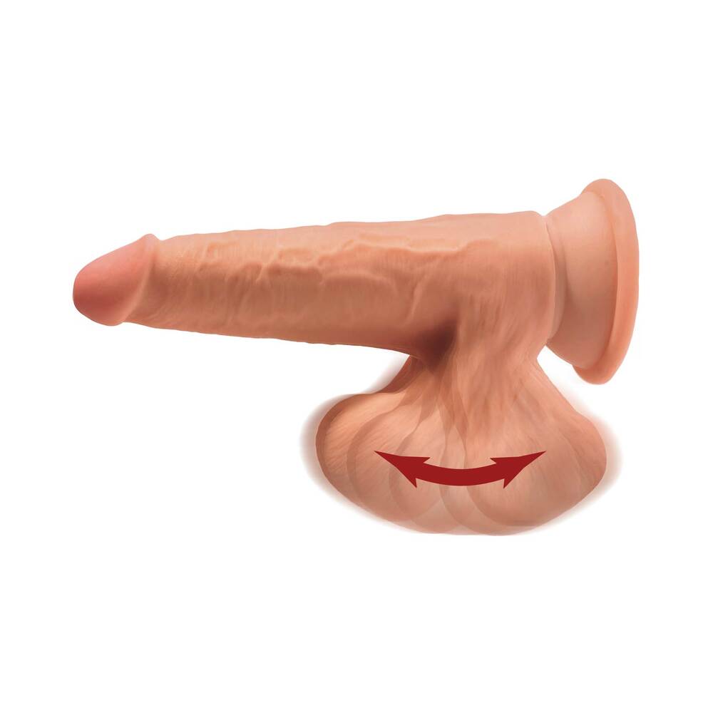 PIPEDREAM - COCK 7 IN. TRIPLE DENSITY COCK WITH SWINGING BALLS DILDO