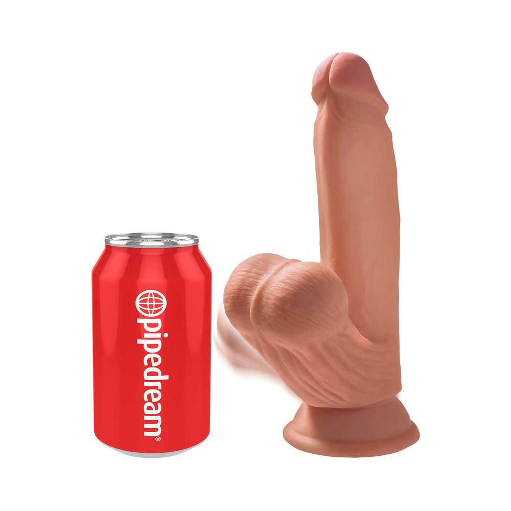 PIPEDREAM - COCK 7 IN. TRIPLE DENSITY COCK WITH SWINGING BALLS DILDO