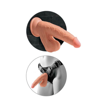 PIPEDREAM - COCK 7 IN. TRIPLE DENSITY COCK WITH SWINGING BALLS DILDO