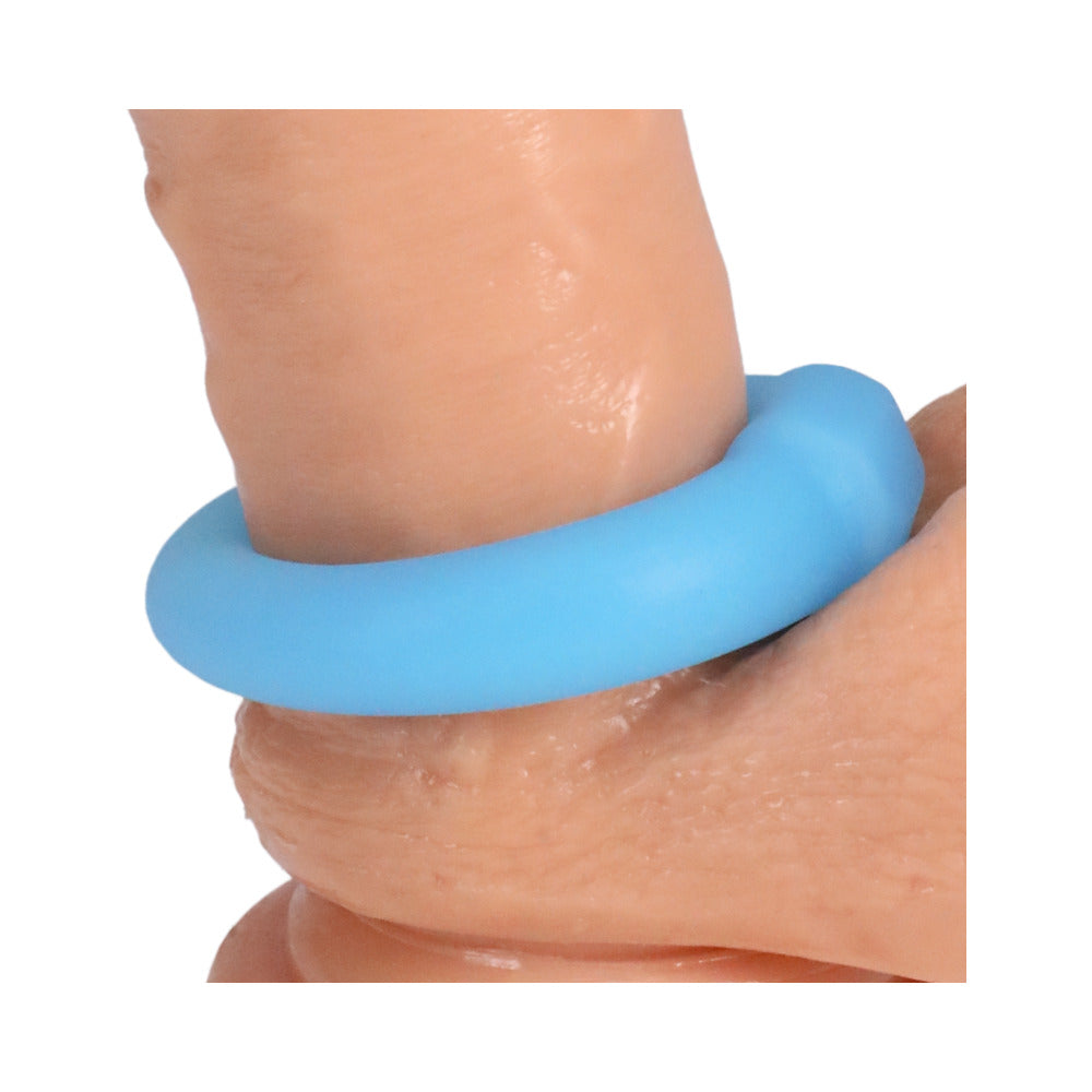 ROCK SOLID SILA-FLEX GLOW-IN-THE-DARK MEGA RING BLUE