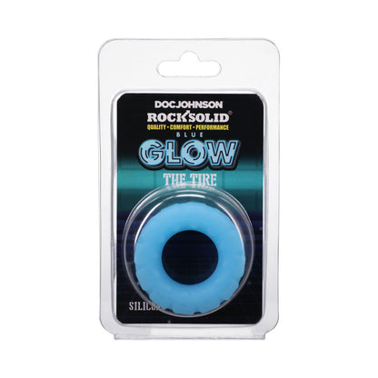 ROCK SOLID SILA-FLEX GLOW-IN-THE-DARK THE TIRE C-RING BLUE