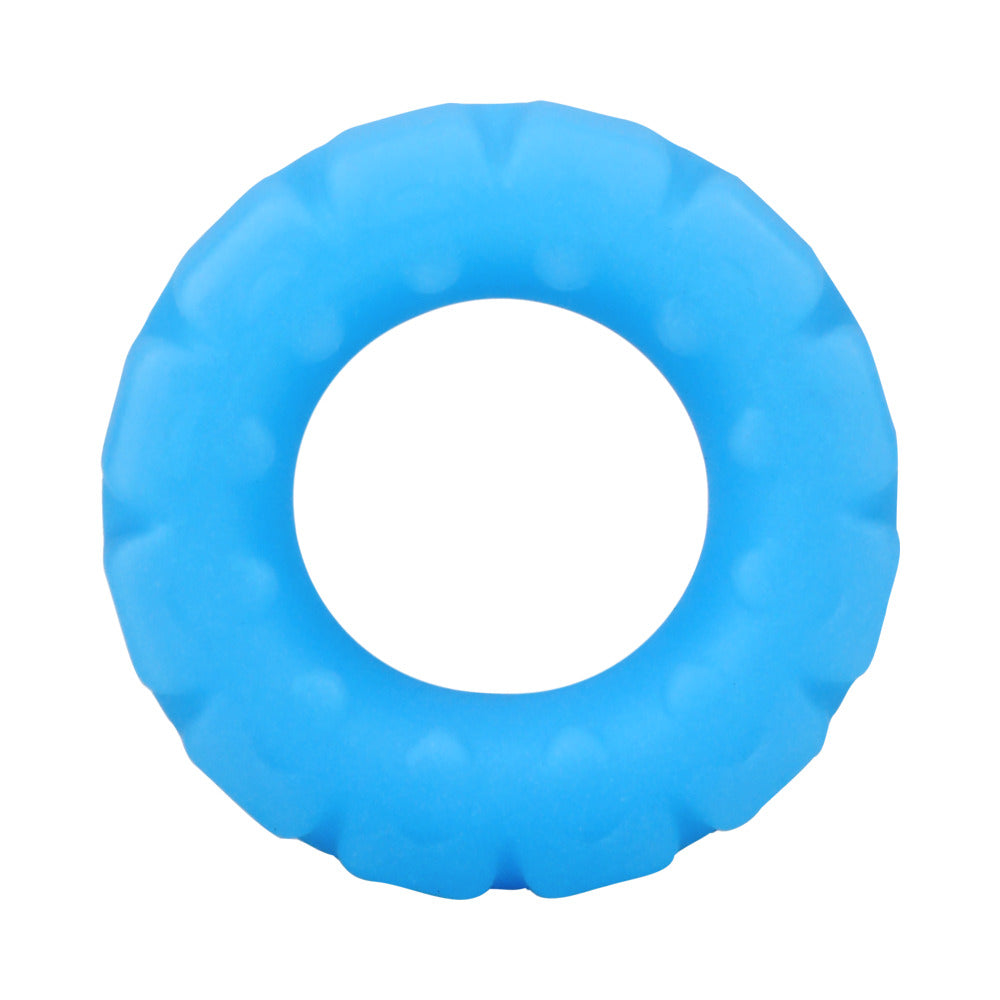 ROCK SOLID SILA-FLEX GLOW-IN-THE-DARK THE TIRE C-RING BLUE