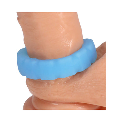 ROCK SOLID SILA-FLEX GLOW-IN-THE-DARK THE TIRE C-RING BLUE