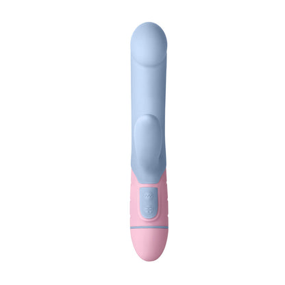 FFIX - FEMMEFUNN FFIX RABBIT WATERPROOF SILICONE DUAL STIMULATION G-SPOT VIBRATOR LIGHT BLUE