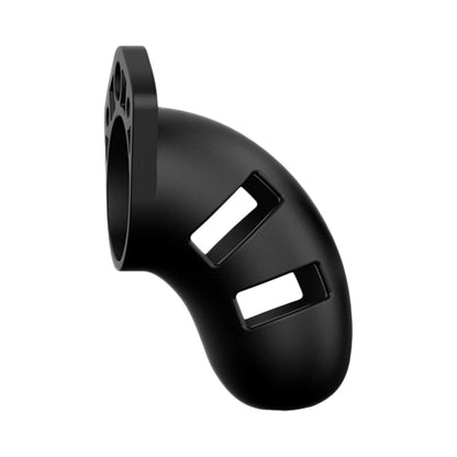 SHOTS - MANCAGE MODELO 20 JAULA DE CASTIDAD DE SILICONA AJUSTABLE DE 3.5 PULGADAS NEGRA