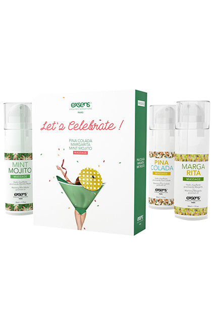 EXSENS - WARMING GOURMET MASSAGE OILS LET.S CELEBRATE! 3 X 30ML