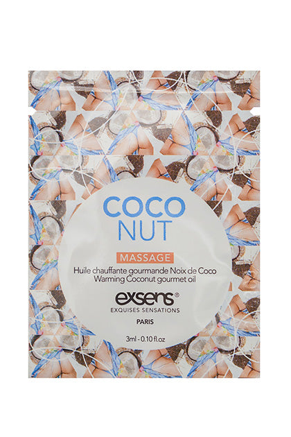 EXSENS - WARMING GOURMET MASSAGE OIL COCONUT SACHET 3 ML