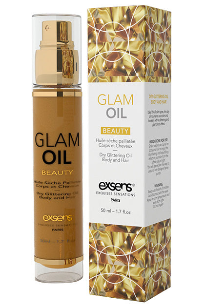 EXSENS - DRY GLITTERING OIL BODY AND HAIR GLAM OIL 50 ML.
