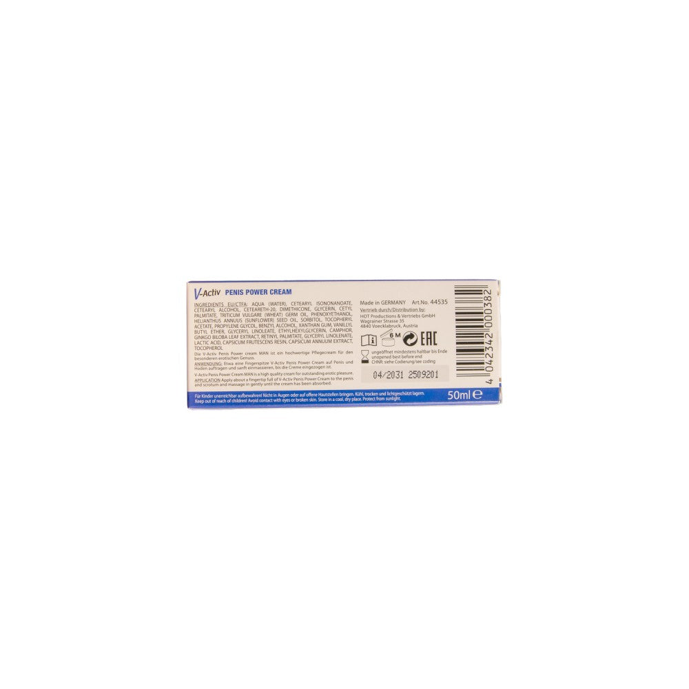 HOT - HOT V-ACTIV PENIS POWER CREAM FOR MEN 50 ML