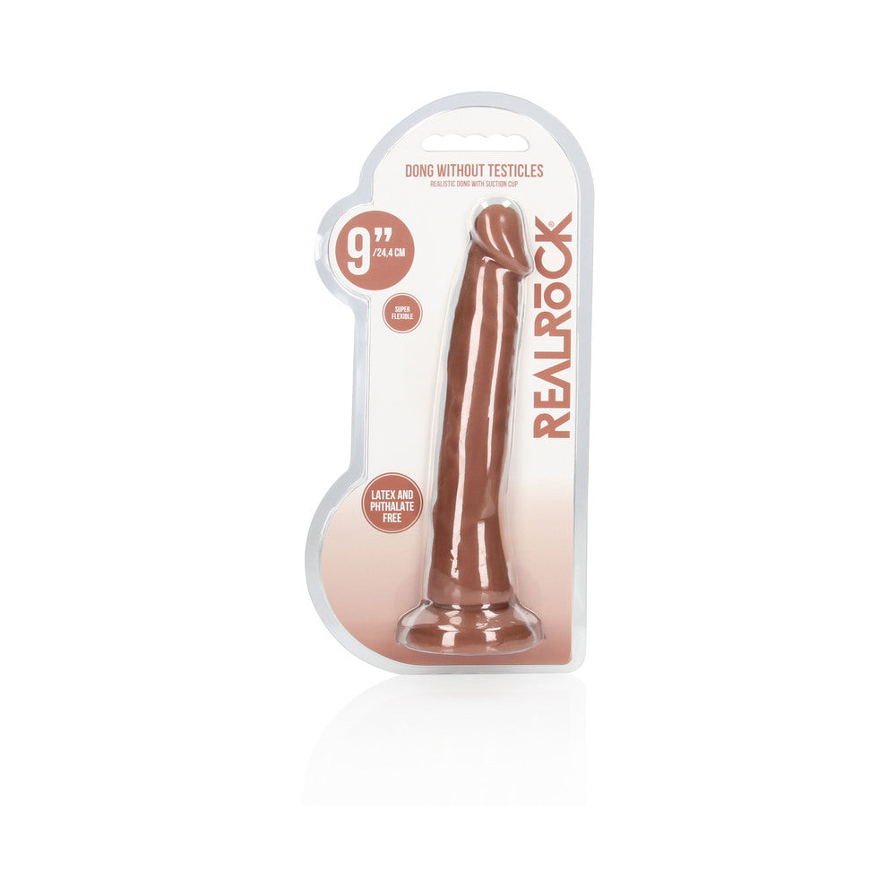 SHOTS - REALROCK REALISTIC 9 IN. DILDO WITH SUCTION CUP BEIGE