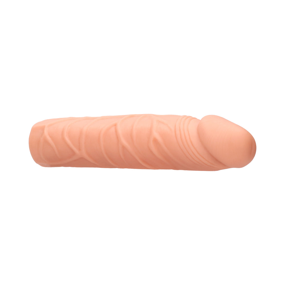 REALROCK REALISTIC VEINY 7 IN. PENIS SLEEVE EXTENDER BEIGE