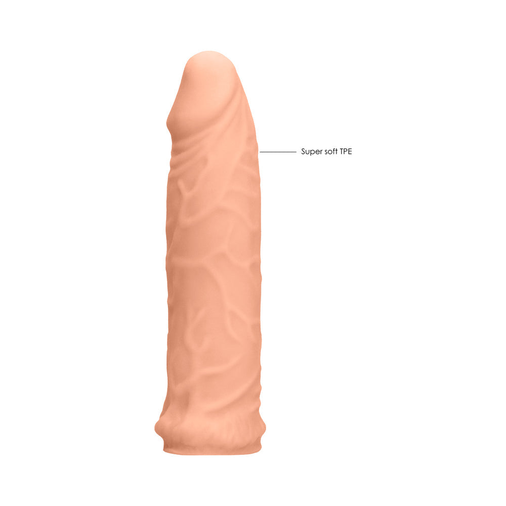 REALROCK REALISTIC 6 IN. PENIS SLEEVE EXTENDER BEIGE