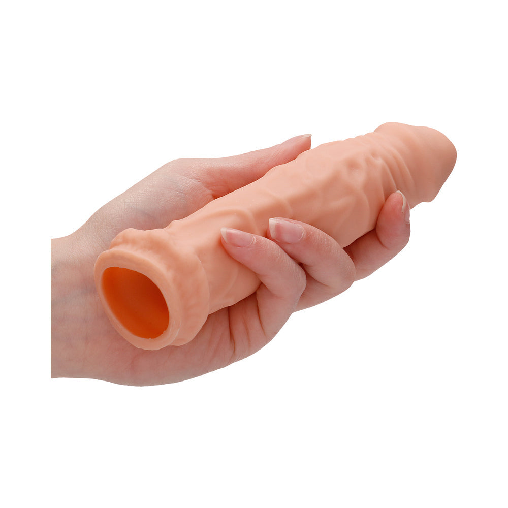 REALROCK REALISTIC 6 IN. PENIS SLEEVE EXTENDER BEIGE