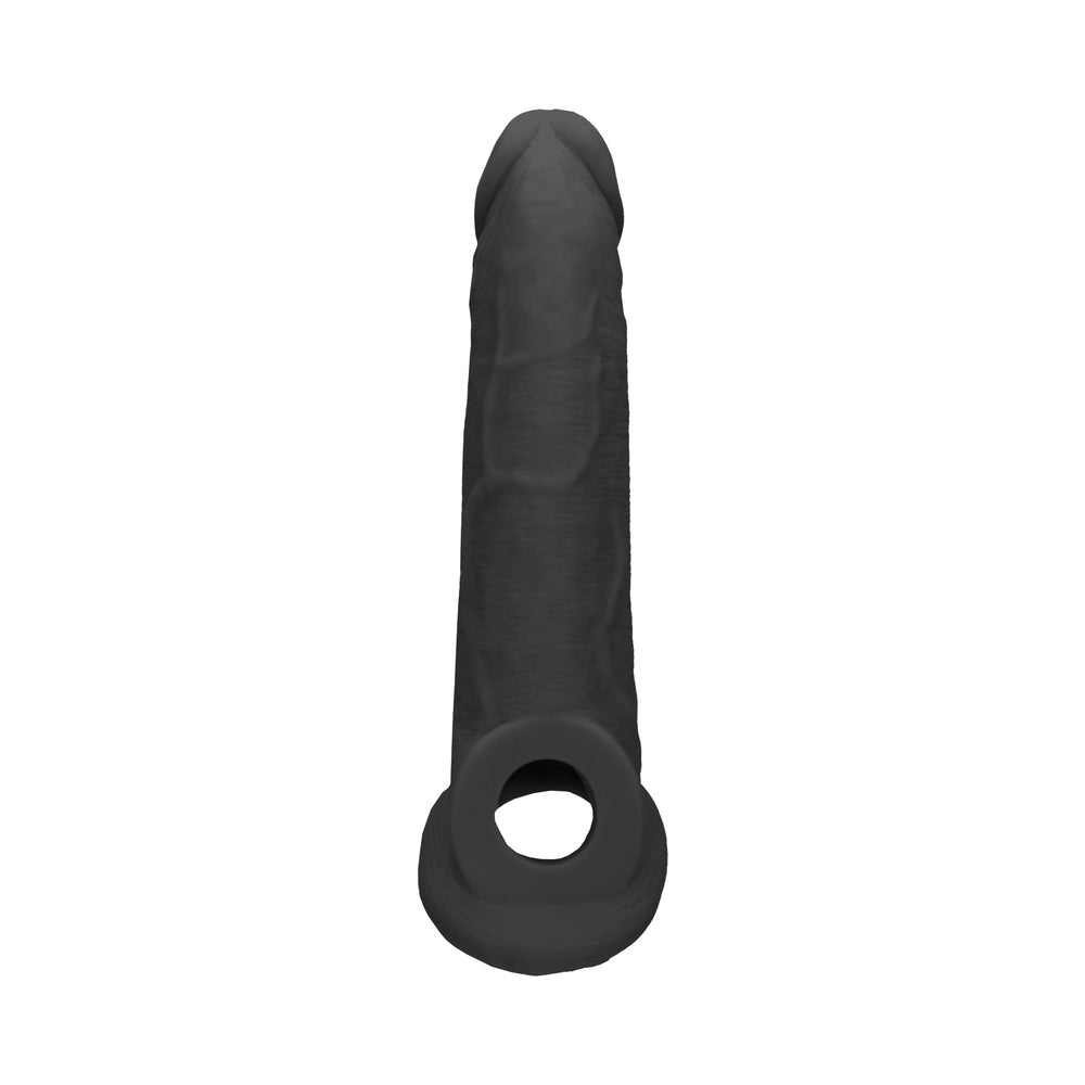REALROCK REALISTIC 9 IN. PENIS SLEEVE EXTENDER SLING BLACK