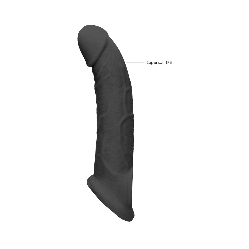 REALROCK REALISTIC 9 IN. PENIS SLEEVE EXTENDER SLING BLACK