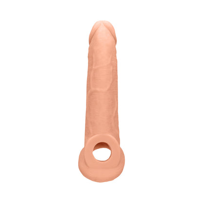 SHOTS - REALROCK FUNDA EXTENSORA REALISTA DE PENE DE 9 PULGADAS CON ANILLO
