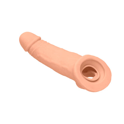 SHOTS - REALROCK FUNDA EXTENSORA REALISTA DE PENE DE 9 PULGADAS CON ANILLO