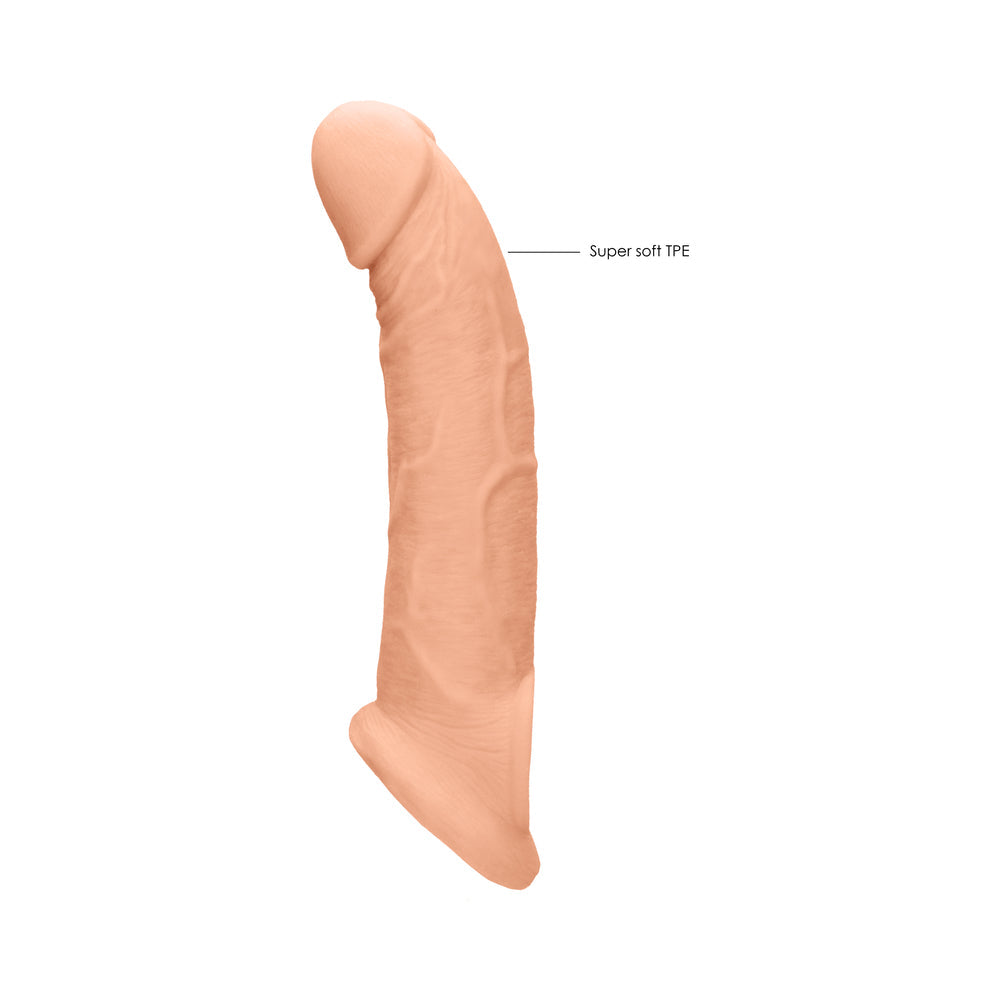 SHOTS - REALROCK FUNDA EXTENSORA REALISTA DE PENE DE 9 PULGADAS CON ANILLO