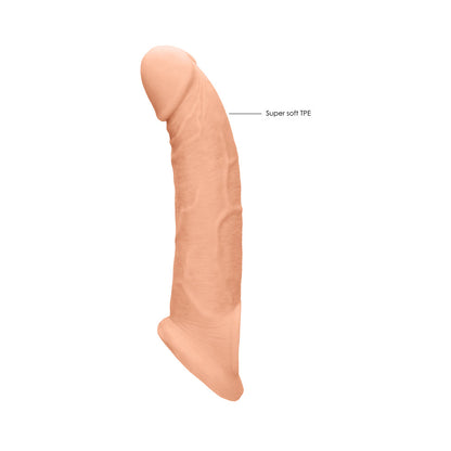 SHOTS - REALROCK FUNDA EXTENSORA REALISTA DE PENE DE 9 PULGADAS CON ANILLO