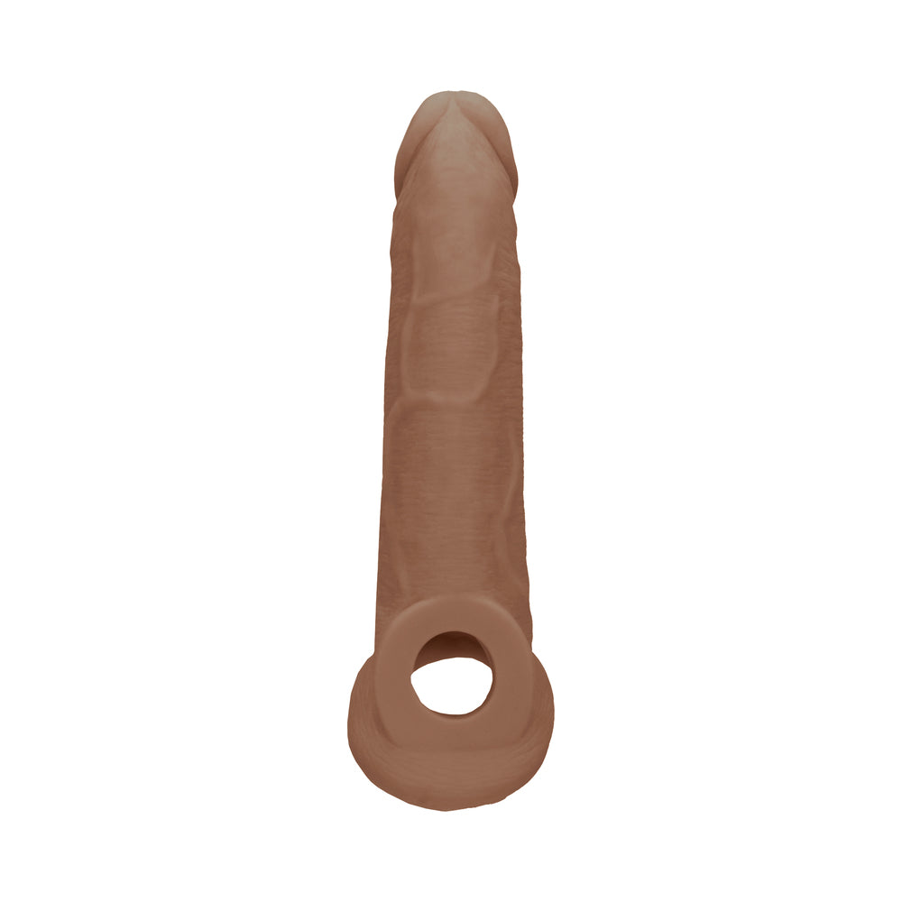 SHOTS - REALROCK FUNDA EXTENSORA REALISTA DE PENE DE 9 PULGADAS CON ANILLO