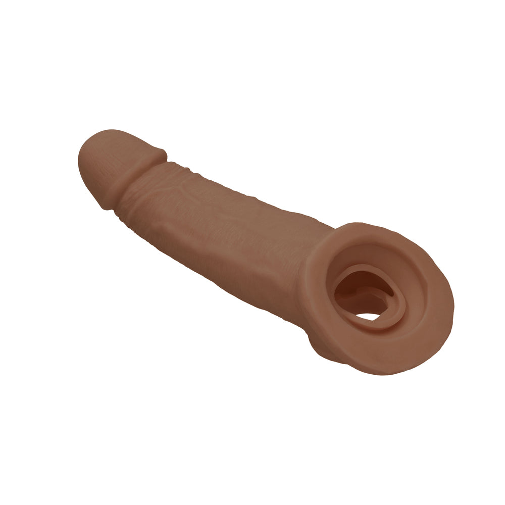 REALROCK REALISTIC 9 IN. PENIS SLEEVE EXTENDER SLING TAN
