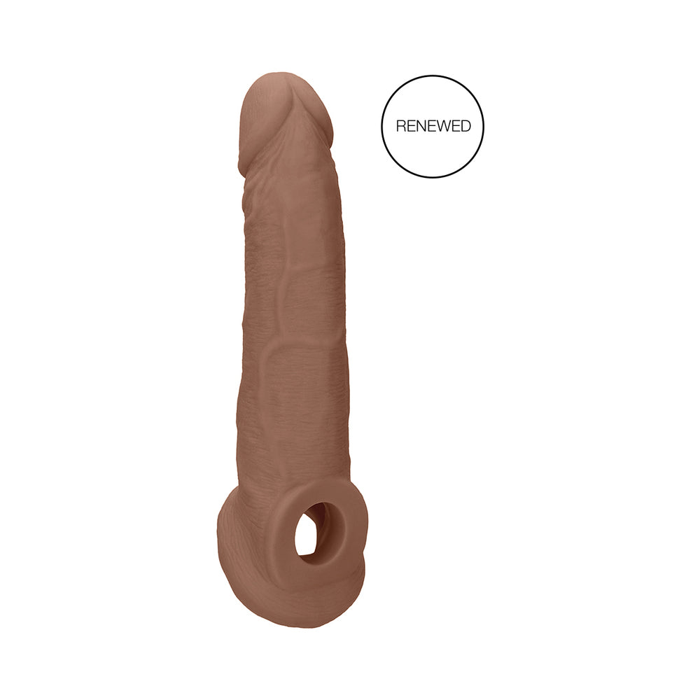 REALROCK REALISTIC 9 IN. PENIS SLEEVE EXTENDER SLING TAN