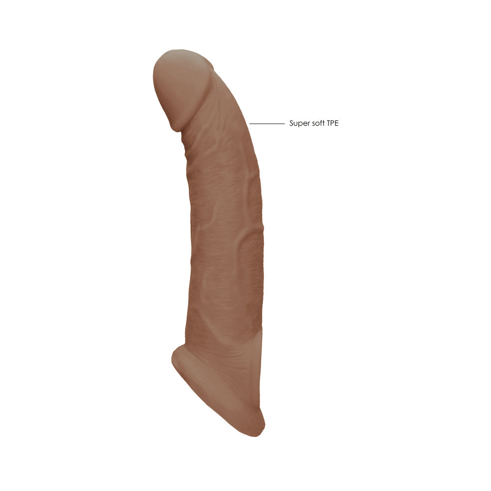 SHOTS - REALROCK FUNDA EXTENSORA REALISTA DE PENE DE 9 PULGADAS CON ANILLO