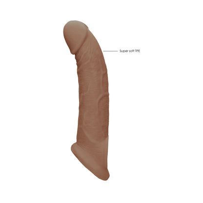 REALROCK REALISTIC 9 IN. PENIS SLEEVE EXTENDER SLING TAN