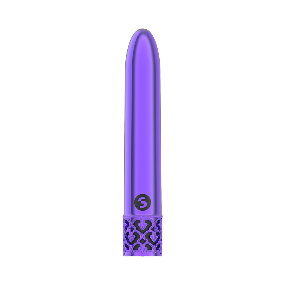 SHOTS - GEMA REAL VIBRADOR BALA BRILLANTE RECARGABLE DE ABS MORADO