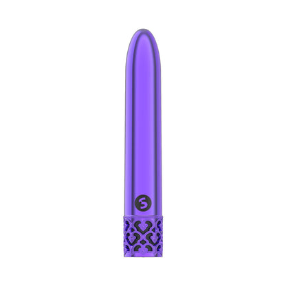 ROYAL GEMS SHINY RECHARGEABLE ABS BULLET VIBRATOR PURPLE