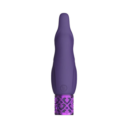 ROYAL GEMS SPARKLE RECHARGEABLE FLICKING SILICONE BULLET VIBRATOR PURPLE