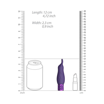 SHOTS - ROYAL GEMS SPARKLE RECHARGEABLE FLICKING SILICONE BULLET VIBRATOR PURPLE