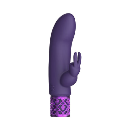 ROYAL GEMS DAZZLING RECHARGEABLE SILICONE MINIATURE RABBIT VIBRATOR PURPLE